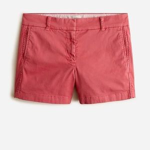 J. Crew 4” Stretch Chino Shorts in Old Red